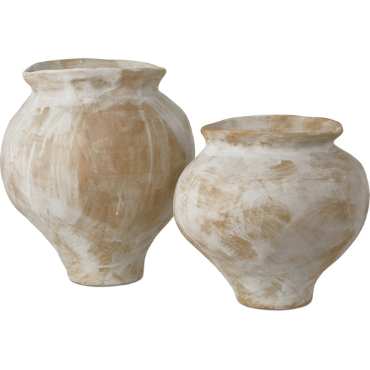 Monte Carlo Vase Set by Currey and Company in black, white, pale green, pale red. Made from porcelain in a unique style.