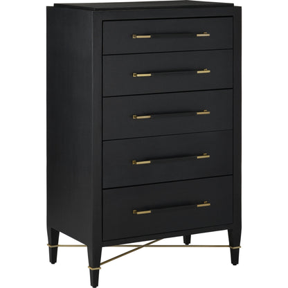 Verona Five-Drawer Chest by Currey and Company. Made from unique in a traditional style.