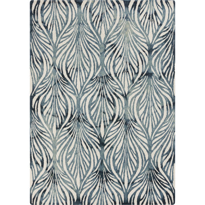 Belladonna BDA-3006 Rug by Surya in deep teal, teal, pale blue, ivory. Made from 100% wool in a unique style.