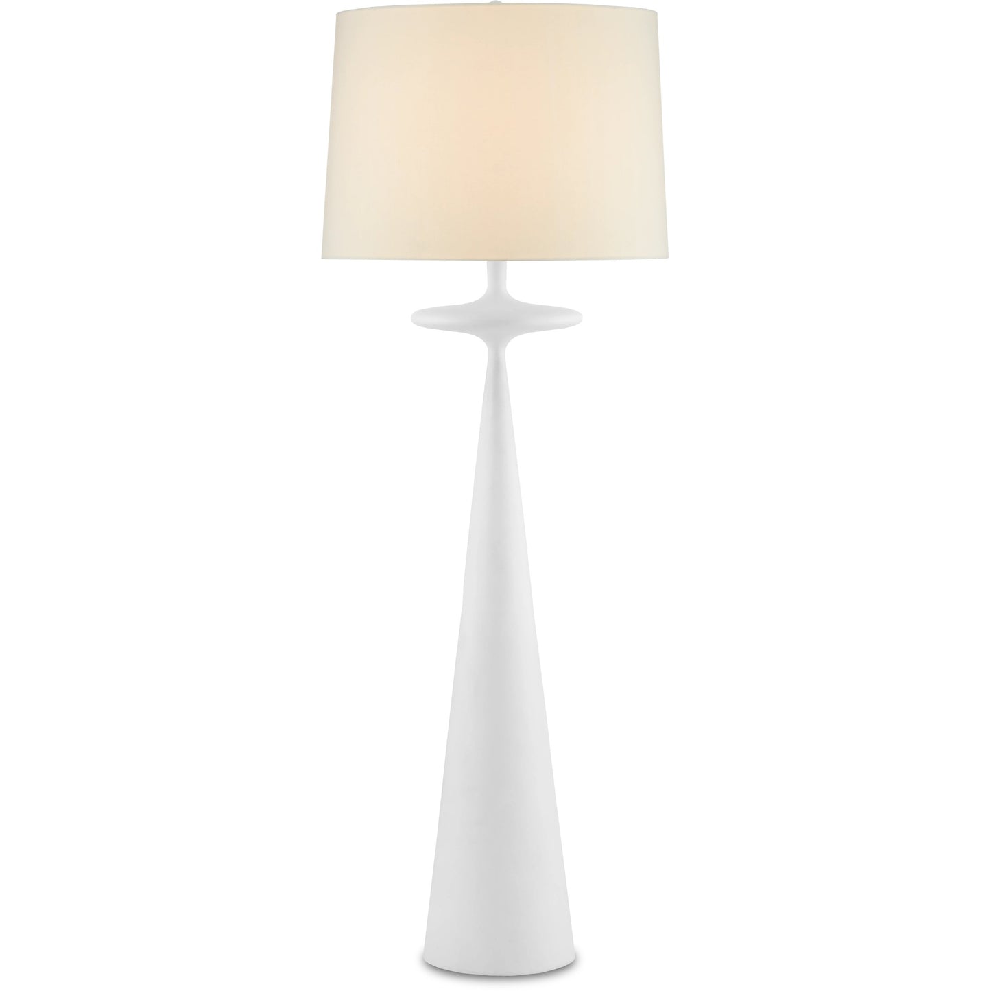 001 SI-1894322 | Primary Silo | Giacomo Floor Lamp by Currey and Company in gesso white. Made from cast aluminum in a modern style.