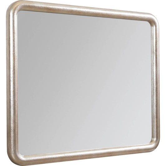 Westwood Mirror by Hooker Furniture in venetian dawn silver-leaf. Made from resin, mirror glass in a unique style.