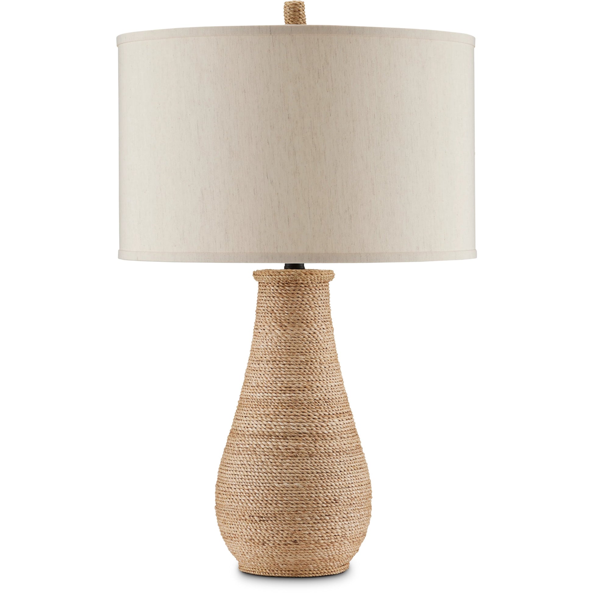 Joppa Table Lamp by Currey and Company. Made from abaca rope in a modern style.