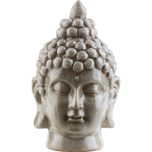 Buddha - 14174 by Surya in light gray and glazed. Made from 100% ceramic in a eclectic & global style.