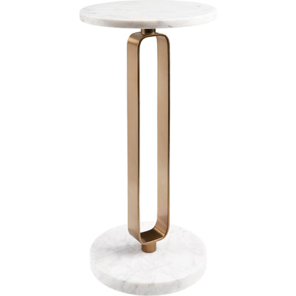 Moza Pillow - 32760 by Livabliss in metallic brass, ivory and bronzed, marbled. Made from top: marble, base: metal in a modern style.