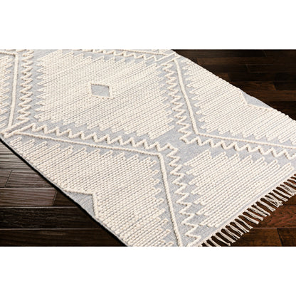 Bedouin BDO-2302 Rug by Livabliss in black, cream. Made from 70% cotton, 30% wool in a unique style.