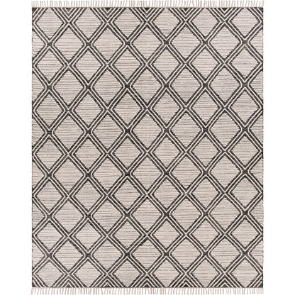 Bedouin BDO-2317 Rug by Livabliss in black, cream. Made from 70% cotton, 30% wool in a unique style.