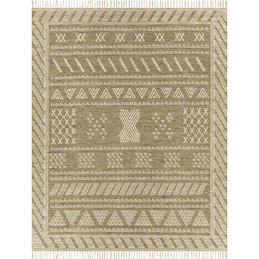 Bedouin Rug - 27282 by Surya in tan, cream. Made from 70% cotton, 30% wool in a unique style.