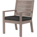Laguna Outdoor Dining Chair by Sunset West in browns. Made from aluminum in a modern style.