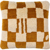 Medium Brown, Ivory / Down Feather / 18" x 18"