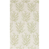Ivory, Light Green / BDW-4008 / 2'6" x 8'