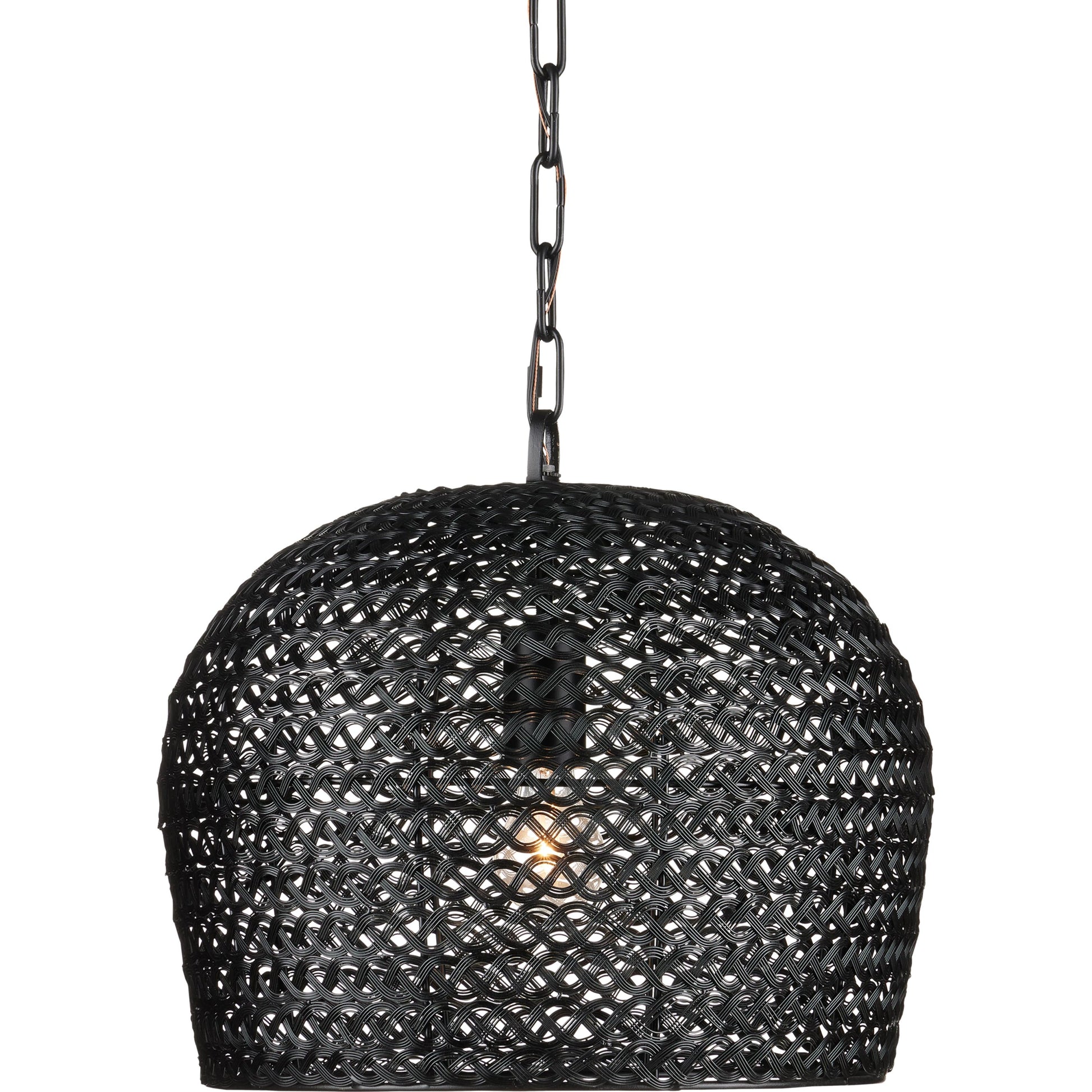 Piero Pendant by Currey and Company in satin black. Made from metal in a cottage & farmhouse style.