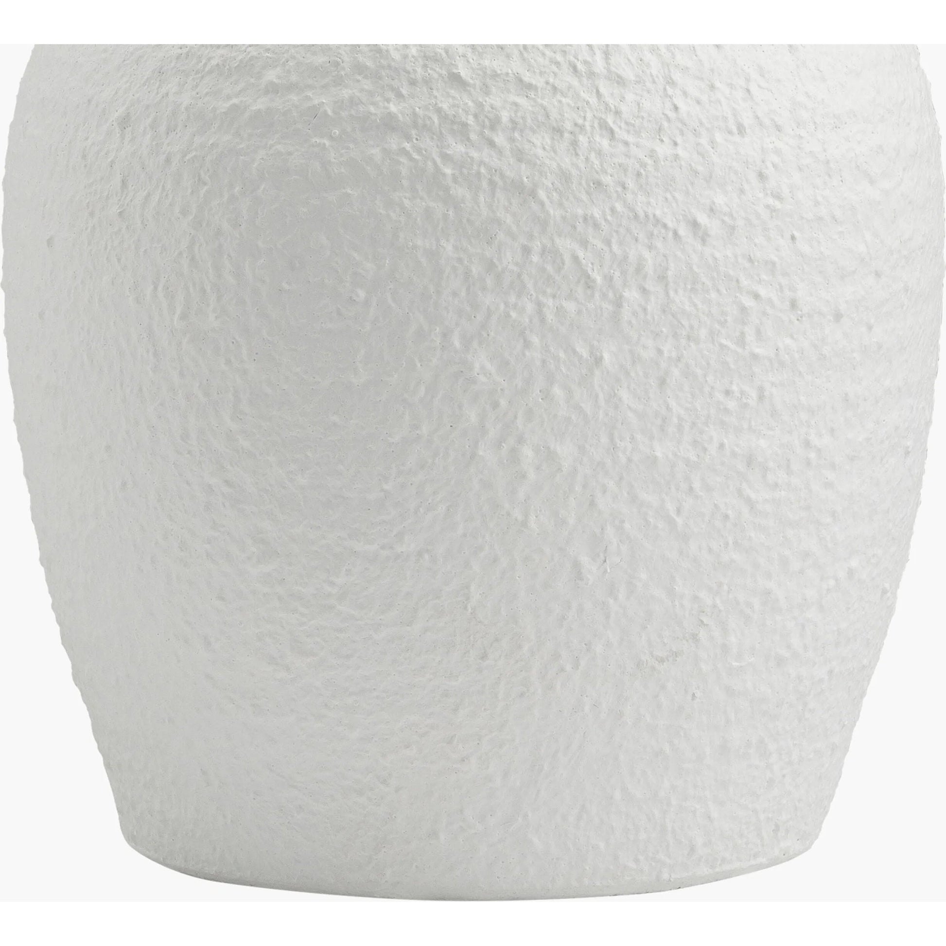 Bordeaux Table Lamp - 498984 by Surya in white, metallic silver, translucent, metallic nickel. Made from body: cement, metal, shade (outside): linen, shade (inside): polyester, finial: plastic in a modern style.