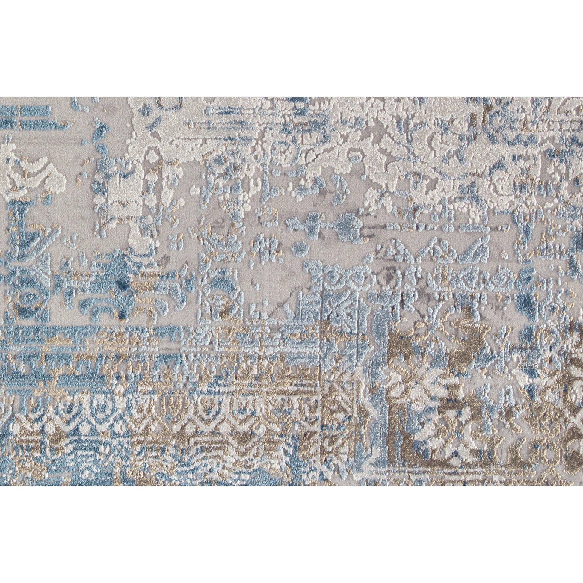 Cadiz Rug - 3890F by Feizy in blue, gray, gold. Made from viscose, acrylic in a unique style.