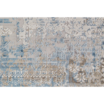 Cadiz Rug - 3890F by Feizy in blue, gray, gold. Made from viscose, acrylic in a unique style.