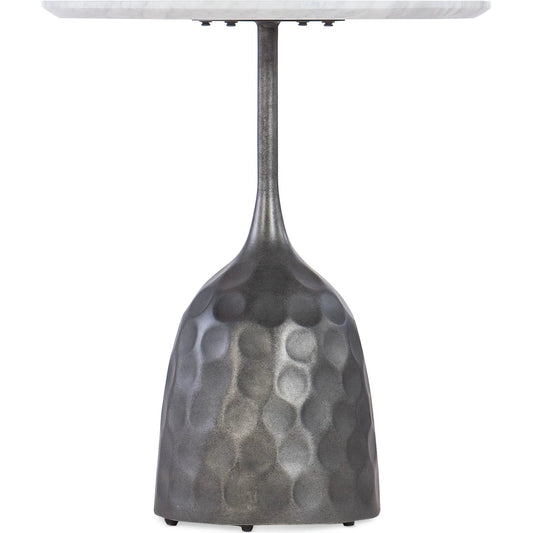 Zuri Dimple Base Accent Table by Hooker Furniture in hammered gray. Made from unique in a modern style.