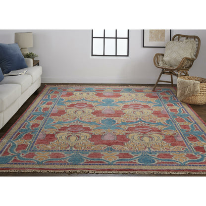 Beall Traditional Oriental Rug - 6633F by Feizy in blue, red, yellow. Made from wool in a unique style.