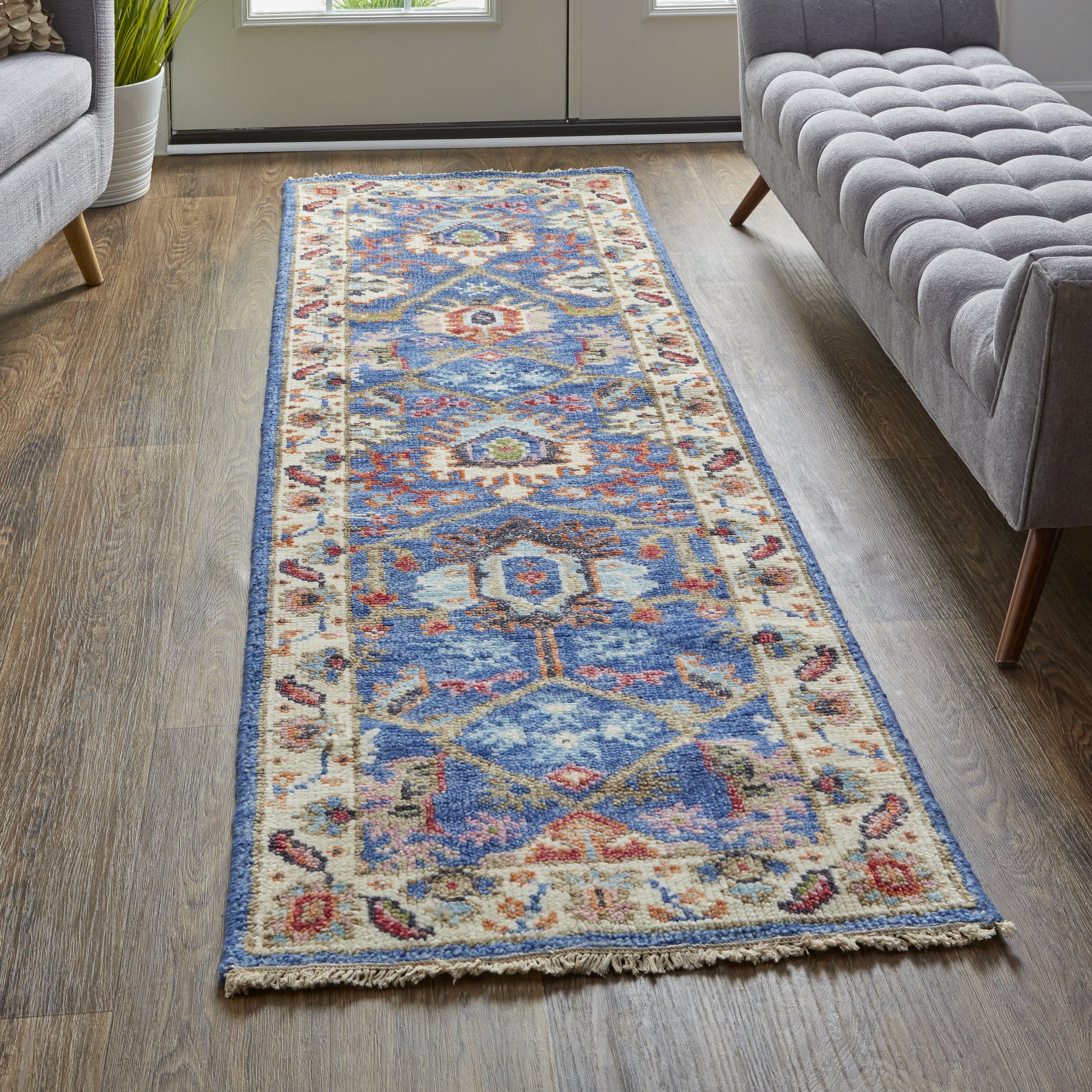 Beall Traditional Oriental Rug - 6708F by Feizy in blue, red. Made from wool in a unique style.