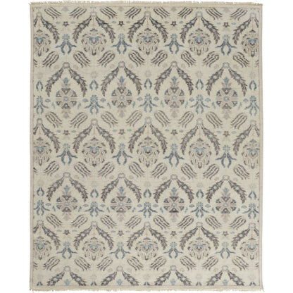 Beall Traditional Oriental Rug - 6711F by Feizy in ivory, gray, blue. Made from wool in a unique style.