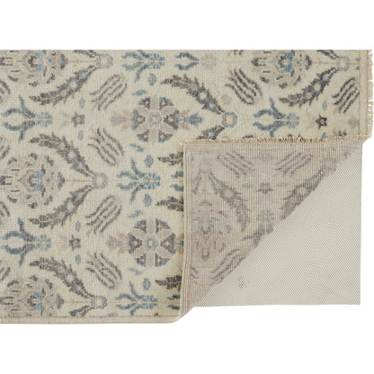 Beall Traditional Oriental Rug - 6711F by Feizy in ivory, gray, blue. Made from wool in a unique style.