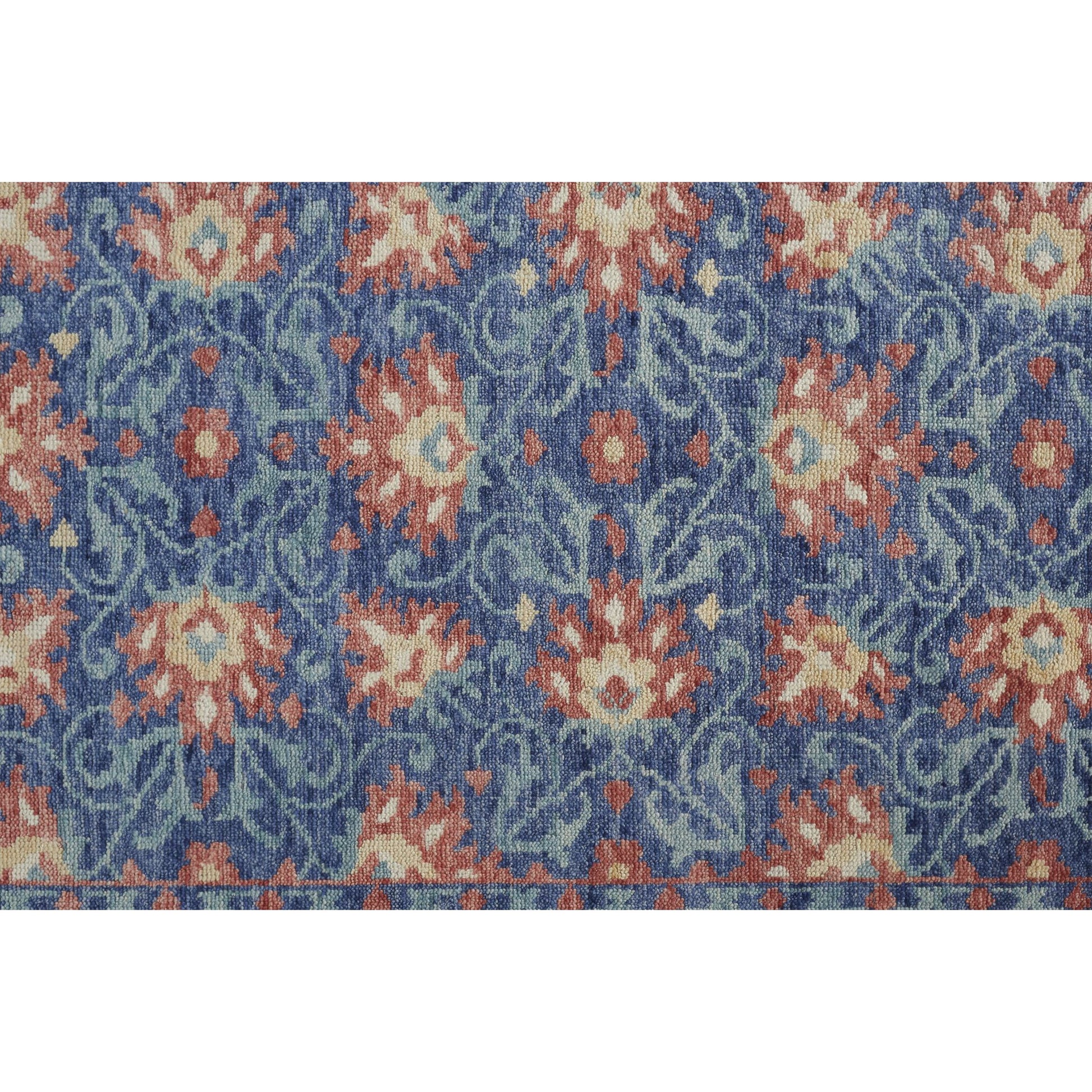 Beall Traditional & Botanical Rug - 6713F by Feizy in blue, red. Made from wool in a unique style.