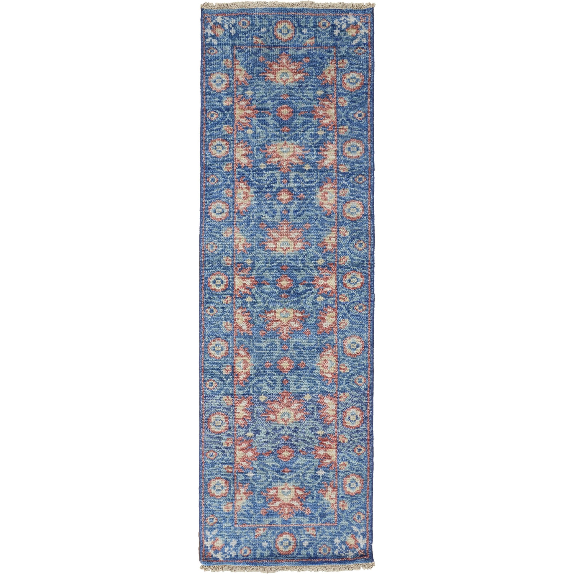 Beall Traditional & Botanical Rug - 6713F by Feizy in blue, red. Made from wool in a unique style.