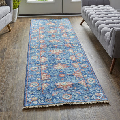 Beall Traditional & Botanical Rug - 6713F by Feizy in blue, red. Made from wool in a unique style.