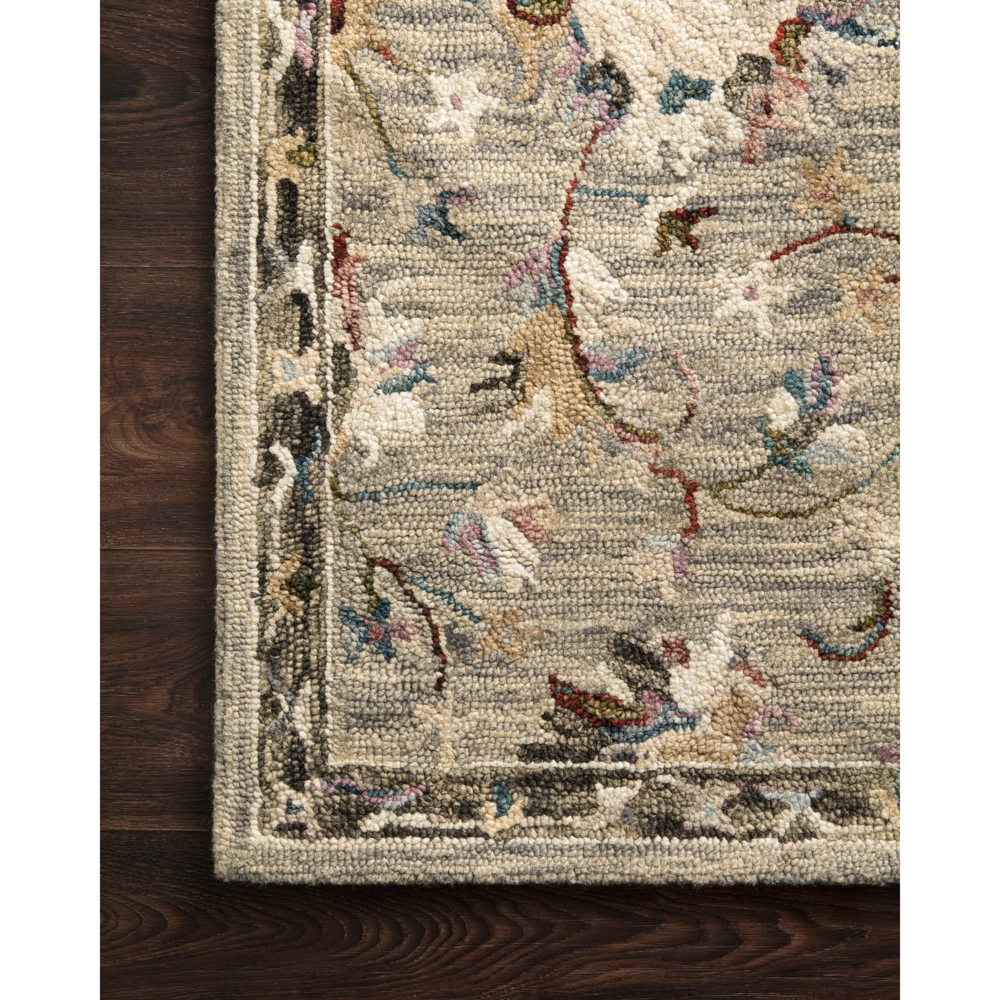 Beatty BEA-03 Rug by Loloi in gray, multi. Made from 100% wool in a traditional style.