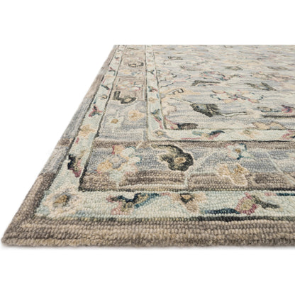 Beatty BEA-04 Rug by Loloi in light blue, multi. Made from 100% wool in a traditional style.