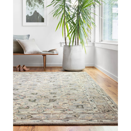Beatty BEA-04 Rug by Loloi in light blue, multi. Made from 100% wool in a traditional style.