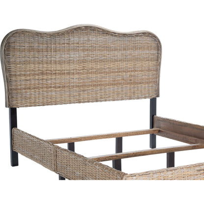 Leoti Bed by HedgeApple Essentials in gray, espresso. Made from kubu wood in a coastal style.