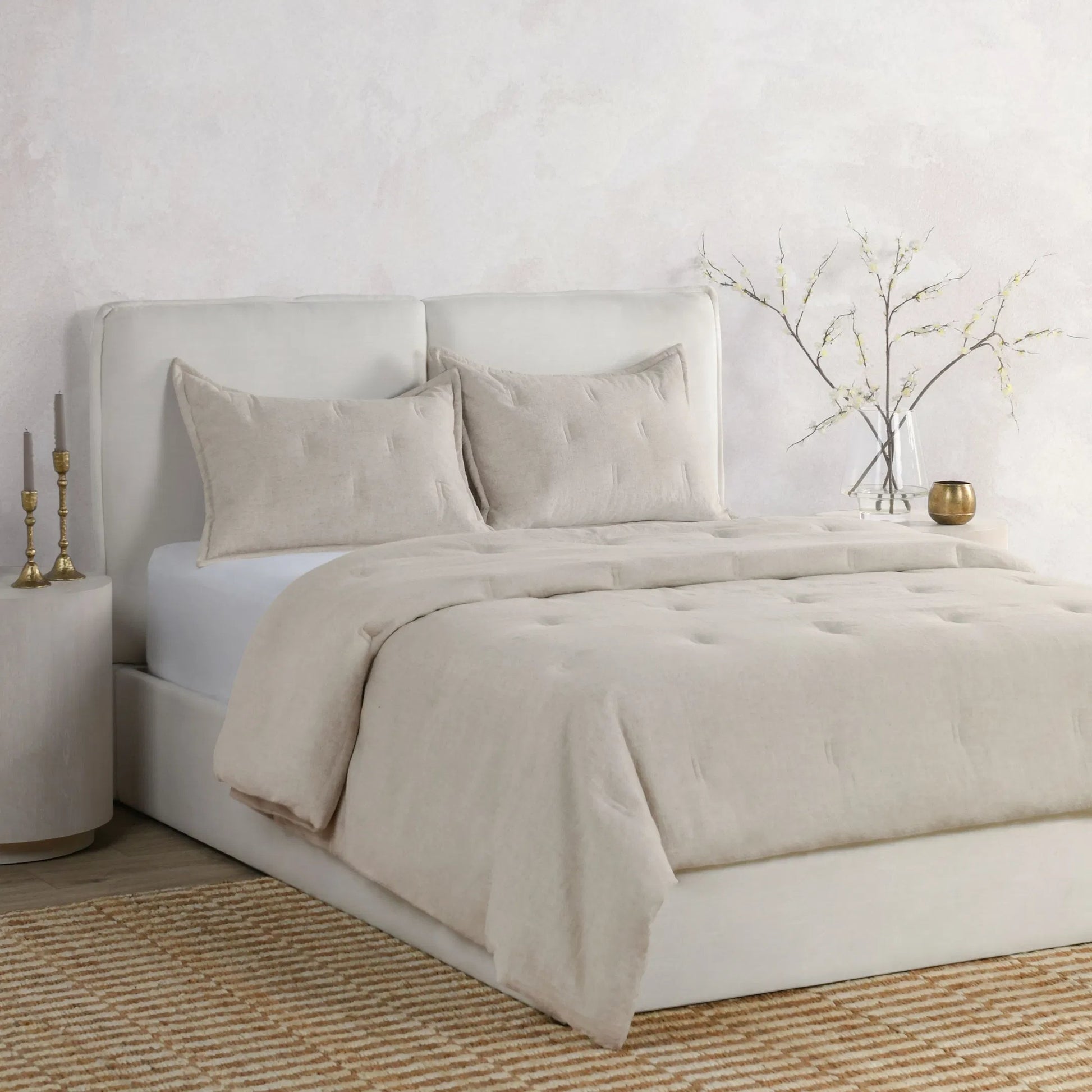 Talia 3-Piece Linen Blend Fabric Duvet Set by Villa by Classic Home. Made from unique in a unique style.