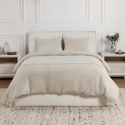 Beaumont 3-Piece Belgian Flax Duvet Set by Villa by Classic Home. Made from 100% belgian flax linen in a unique style.