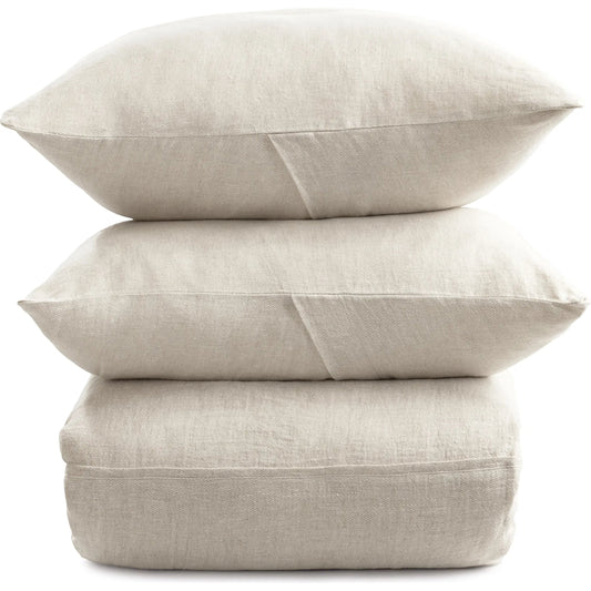 Beaumont 3-Piece Belgian Flax Duvet Set by Villa by Classic Home. Made from 100% belgian flax linen in a unique style.