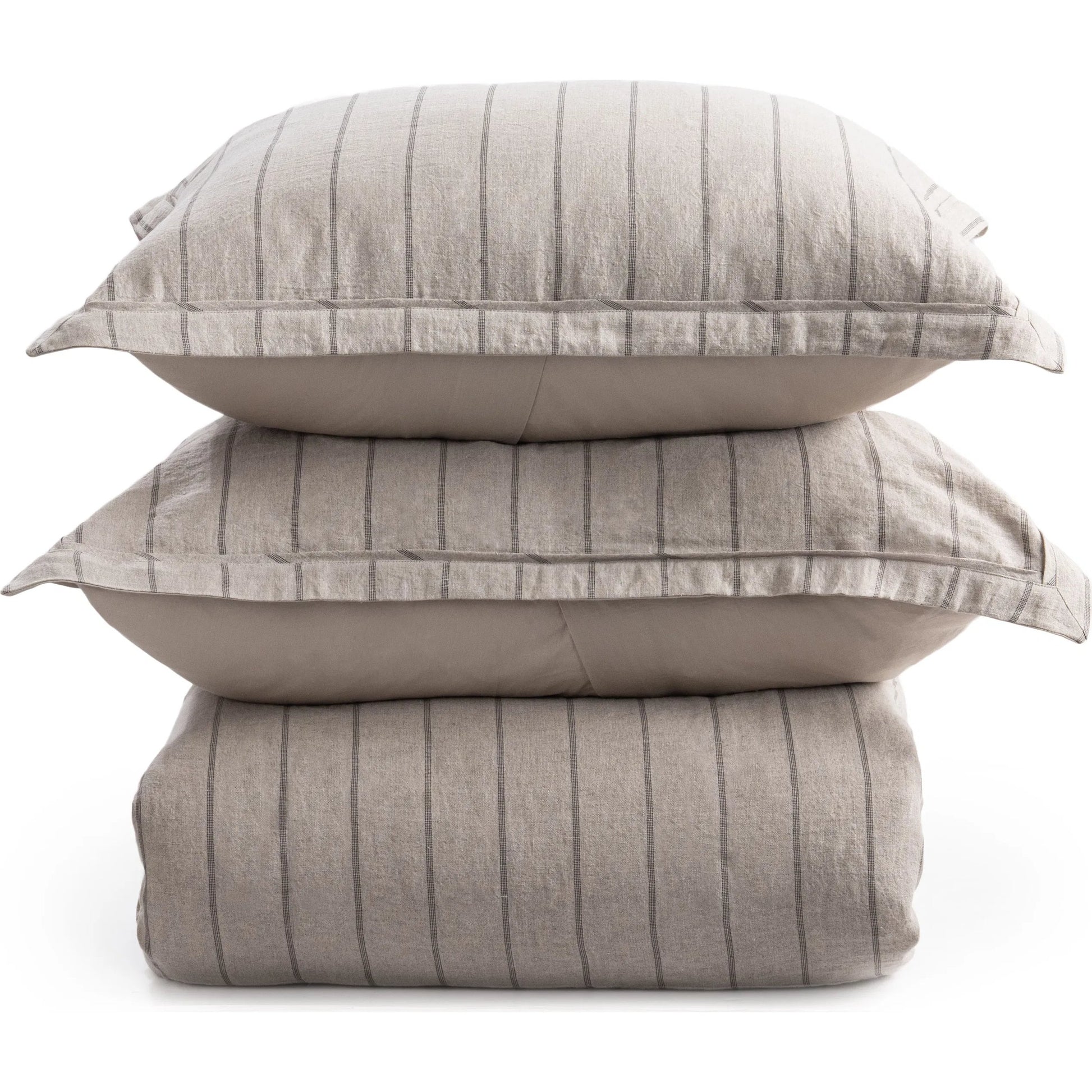 Monaco 3-piece Belgian Linen Duvet Set by Villa by Classic Home. Made from 100% belgian flax linen in a unique style.