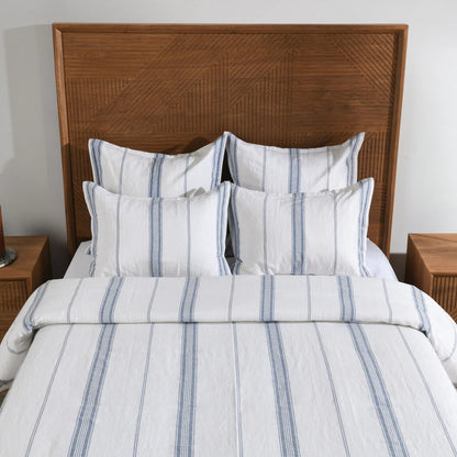 Jayson 3-Piece Linen Blend Fabric Duvet by Villa by Classic Home. Made from 70% linen, 25% cotton, 5% cashmere in a unique style.