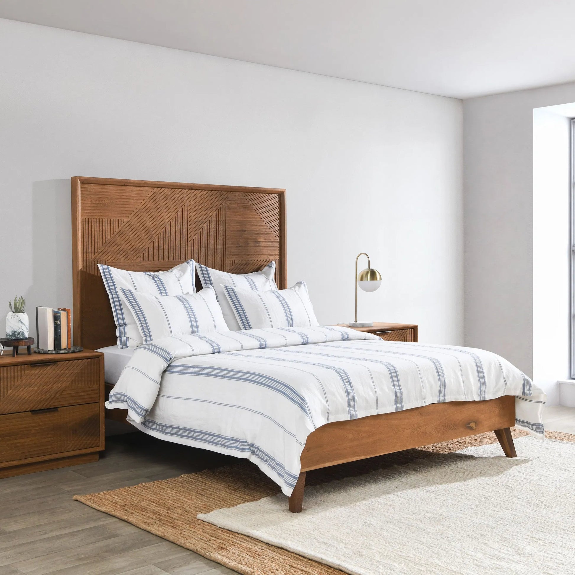 Jayson 3-Piece Linen Blend Fabric Duvet by Villa by Classic Home. Made from 70% linen, 25% cotton, 5% cashmere in a unique style.