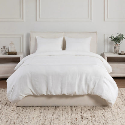 Beaumont 3-Piece Belgian Flax Duvet Set by Villa by Classic Home. Made from 100% belgian flax linen in a unique style.
