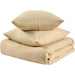 Paloma Hemp Ochre 3pc Duvet Set by Villa by Classic Home. Made from 100% hemp in a transitional style.