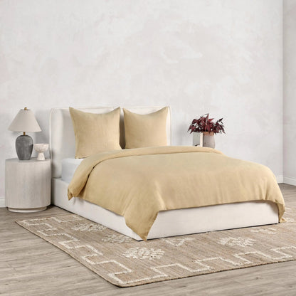 Paloma Hemp Ochre 3pc Duvet Set by Villa by Classic Home. Made from 100% hemp in a transitional style.