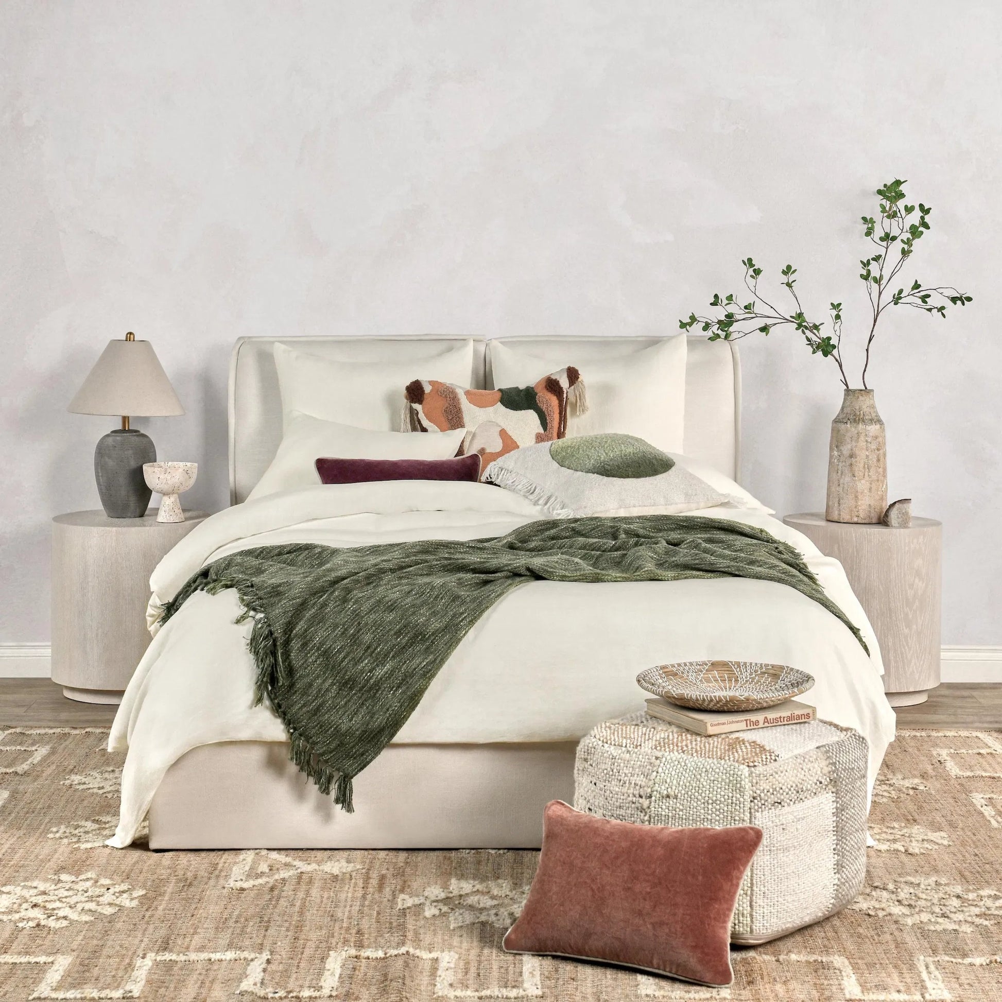 Paloma Hemp Ochre 3pc Duvet Set by Villa by Classic Home. Made from 100% hemp in a transitional style.