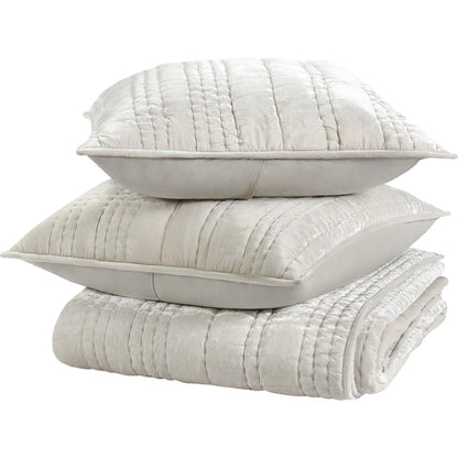 Seville 3-Piece Velvet Fabric Quilt Set by Villa by Classic Home. Made from 70% nylon, 30% viscose in a unique style.