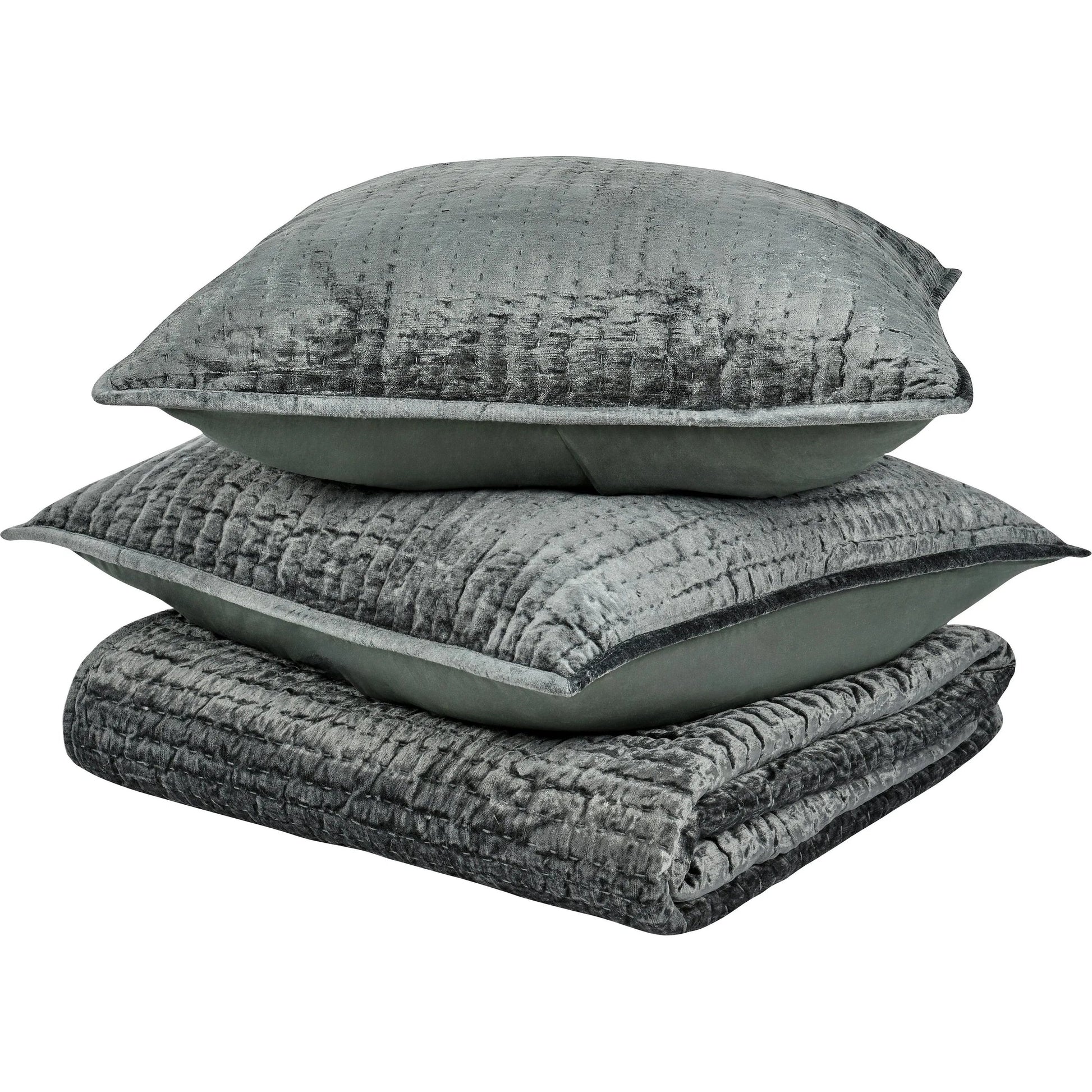 Bari 3-Piece Velvet Rayon Quilt Set by Villa by Classic Home. Made from unique in a unique style.