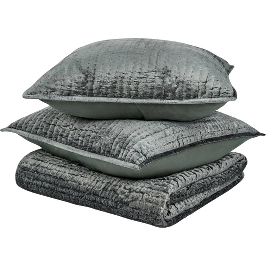 Bari 3-Piece Velvet Rayon Quilt Set by Villa by Classic Home. Made from unique in a unique style.