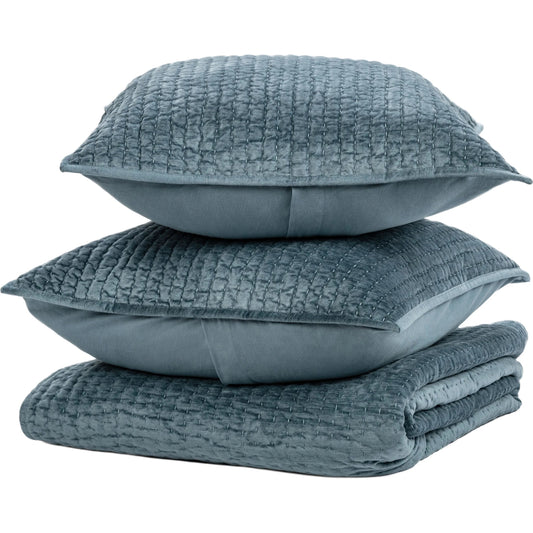 Bari 3-Piece Velvet Rayon Quilt Set by Villa by Classic Home. Made from unique in a unique style.