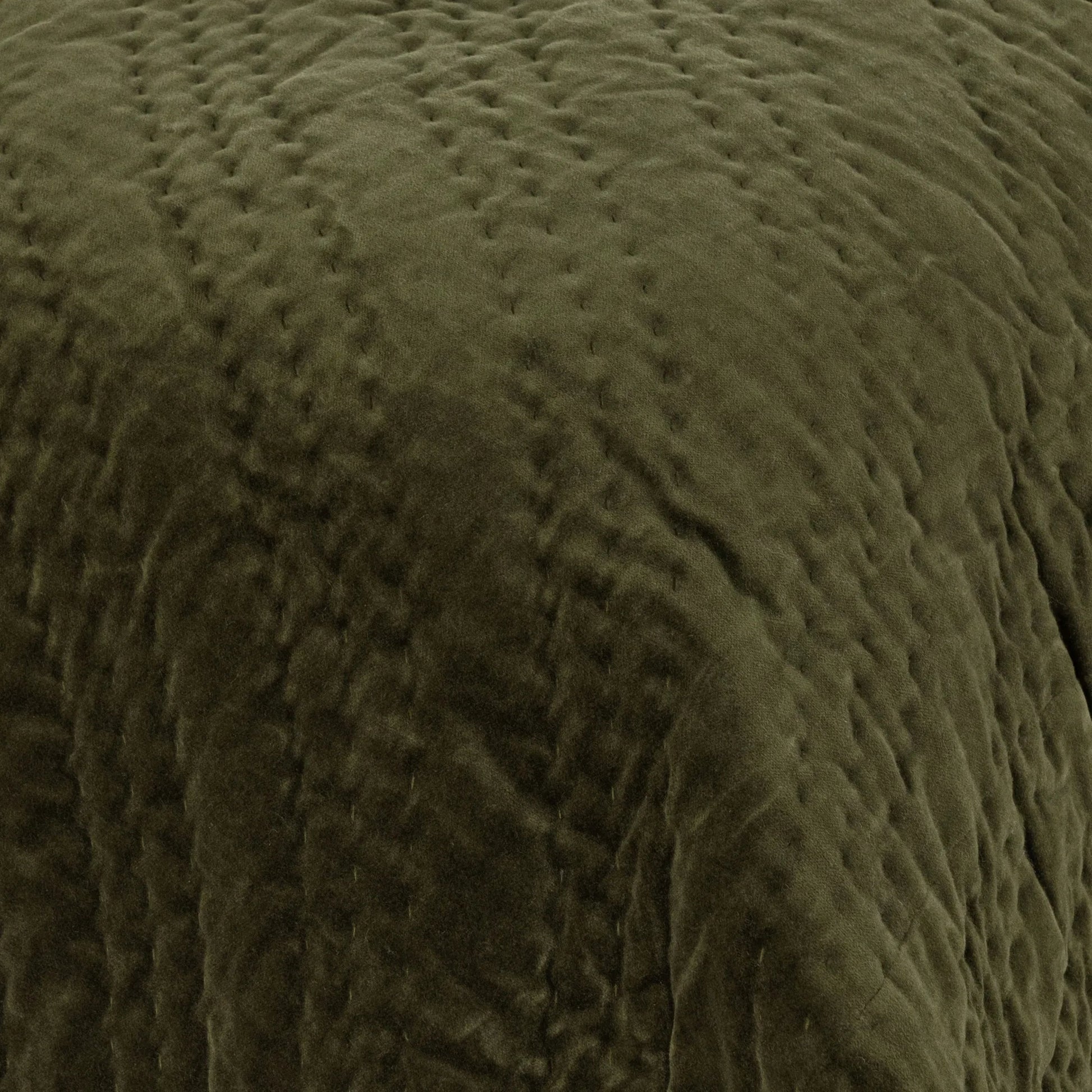 Elms 3-Piece Velvet Cotton Blend Quilt Set by Villa by Classic Home in green. Made from 80% cotton, 20% polyester in a unique style.