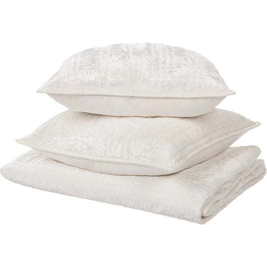 Seville 3-Piece Velvet Fabric Quilt Set by Villa by Classic Home. Made from 70% nylon, 30% viscose in a unique style.