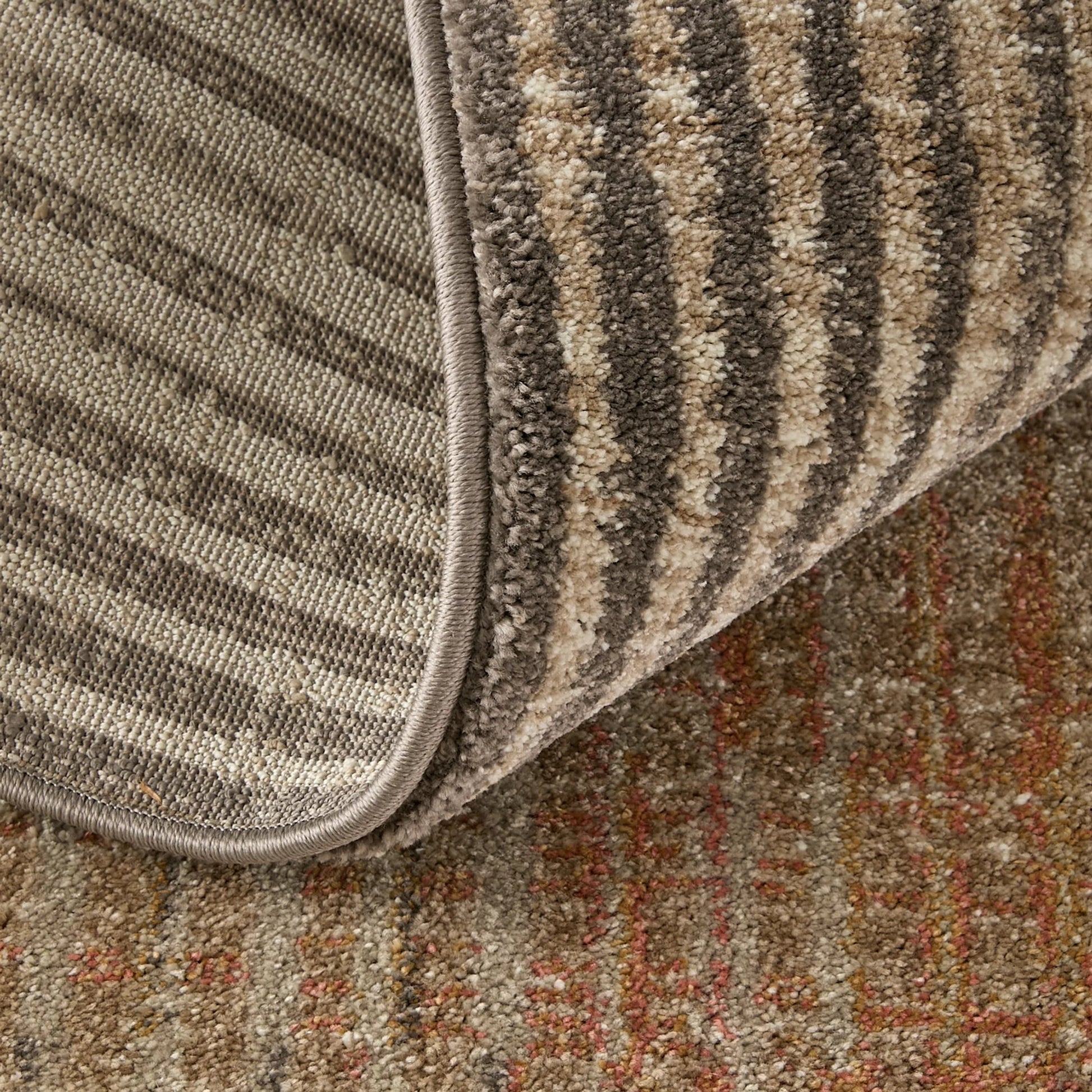 Eden EDN39QPF Rug by Feizy in ivory, taupe, pink. Made from polypropylene in a unique style.