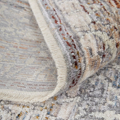 Caprio Transitional Damask Rug - 3961F by Feizy in gray, ivory, tan. Made from polyester, viscose in a unique style.