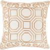 Metallic Gold, Light Beige / 18" x 18"
