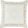 Tan, Seafoam, Light Beige / Down Feather / 18" x 18"